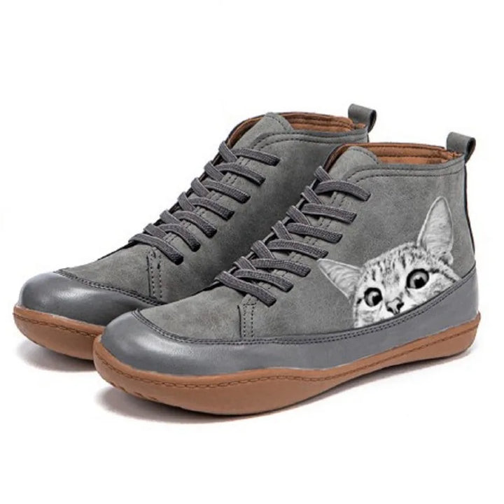 ISABELLE | Leather Ankle Boots for Cat Lovers