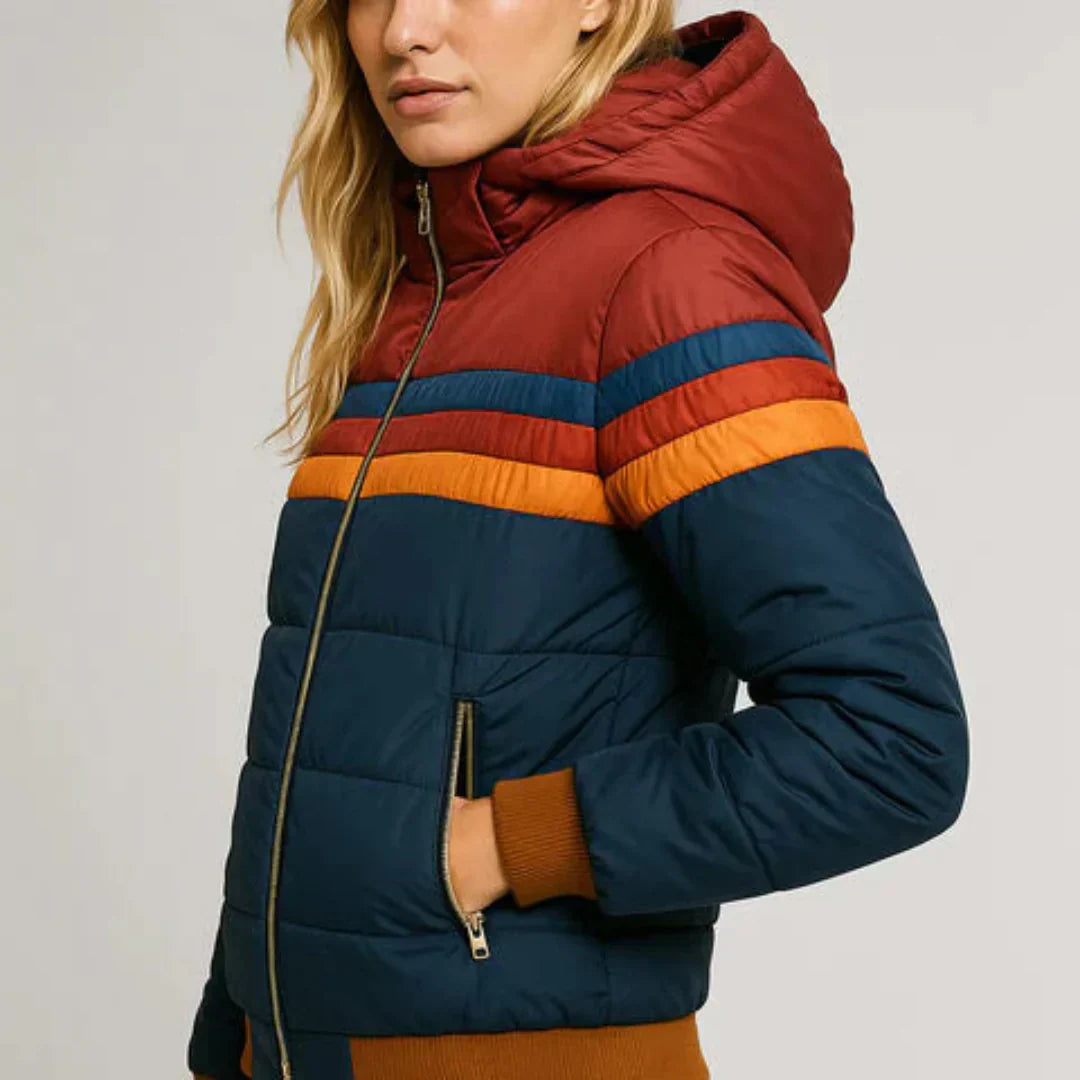 Patricia™ | Retro Striped Padded Jacket