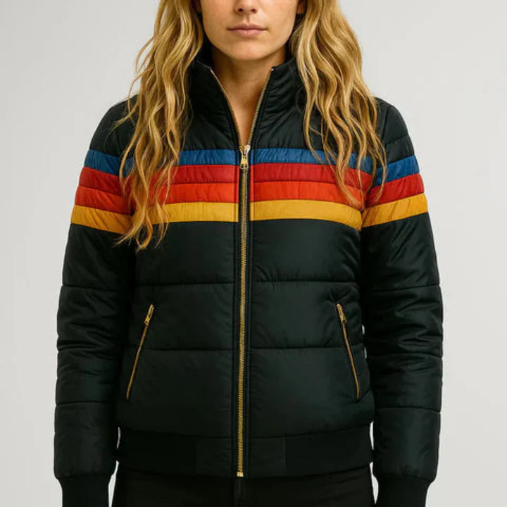 Patricia™ | Retro Striped Padded Jacket