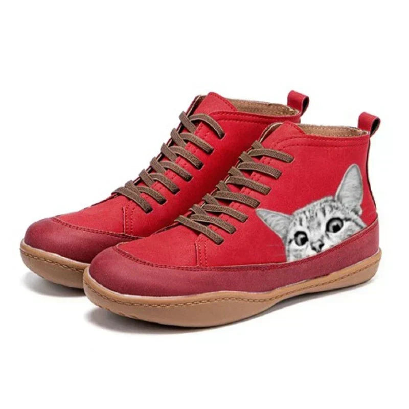 ISABELLE | Leather Ankle Boots for Cat Lovers
