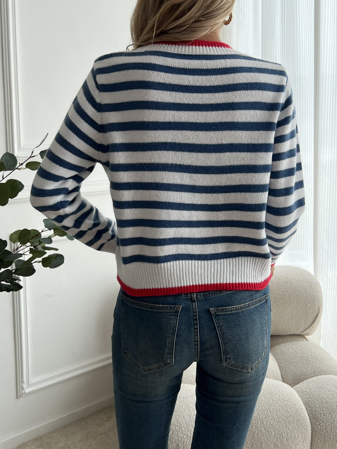 Mary | Striped Crewneck